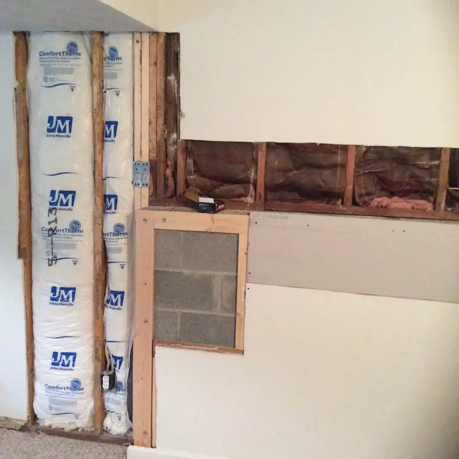 Wall insulation replacement during Structural Drying in Urbana